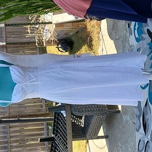 Elegant White Midi Dress Worn Once